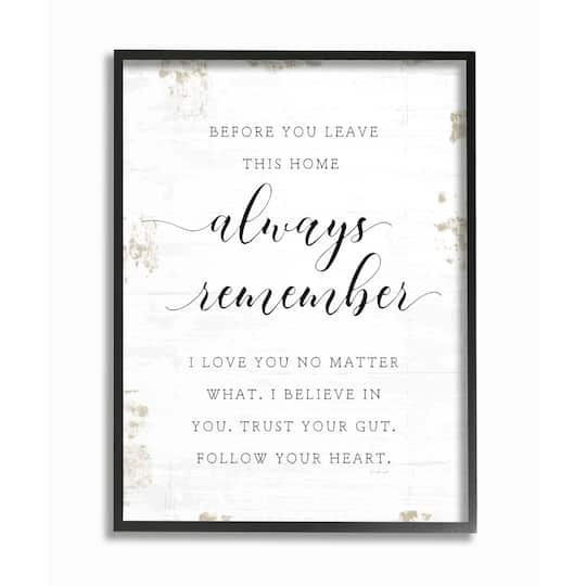 Stupell Industries Always Follow Your Heart Phrase Country Home Charm Framed Wall Art
